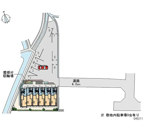 ★手数料０円★広島市安佐北区可部５丁目　月極駐車場（LP）